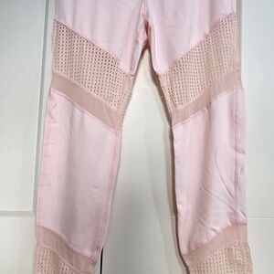 Pink Mesh Panel Leggings